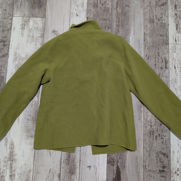 Eileen Fisher Women's Wool Cashmere,Wool Blend Open Front Jacket Green‎ size M - Picture 4 of 5